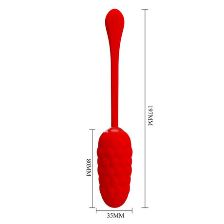 Vibrator Vibrierendes Ei mit Roter Wiederaufladbarer Meerestextur