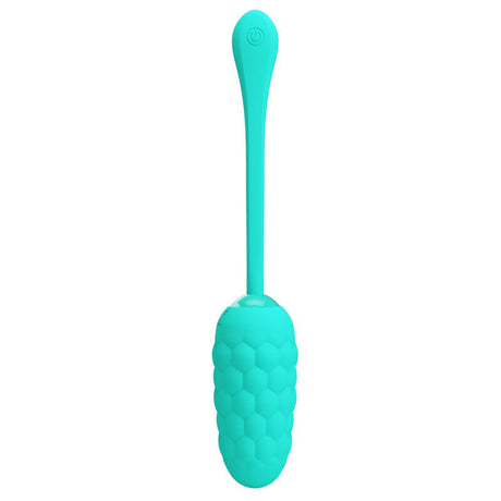 Vibrator Vibrierendes Ei mit Wiederaufladbarer Meerestextur in Aquagrün