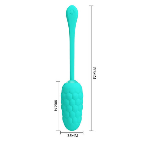 Vibrator Vibrierendes Ei mit Wiederaufladbarer Meerestextur in Aquagrün