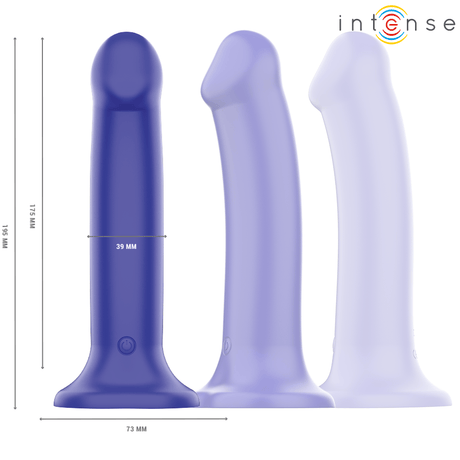 Vibrator Victoria mit Saugnapf 10 Vibrationen Dunkelblau Fernbedienung 19,5 x 3,9 cm