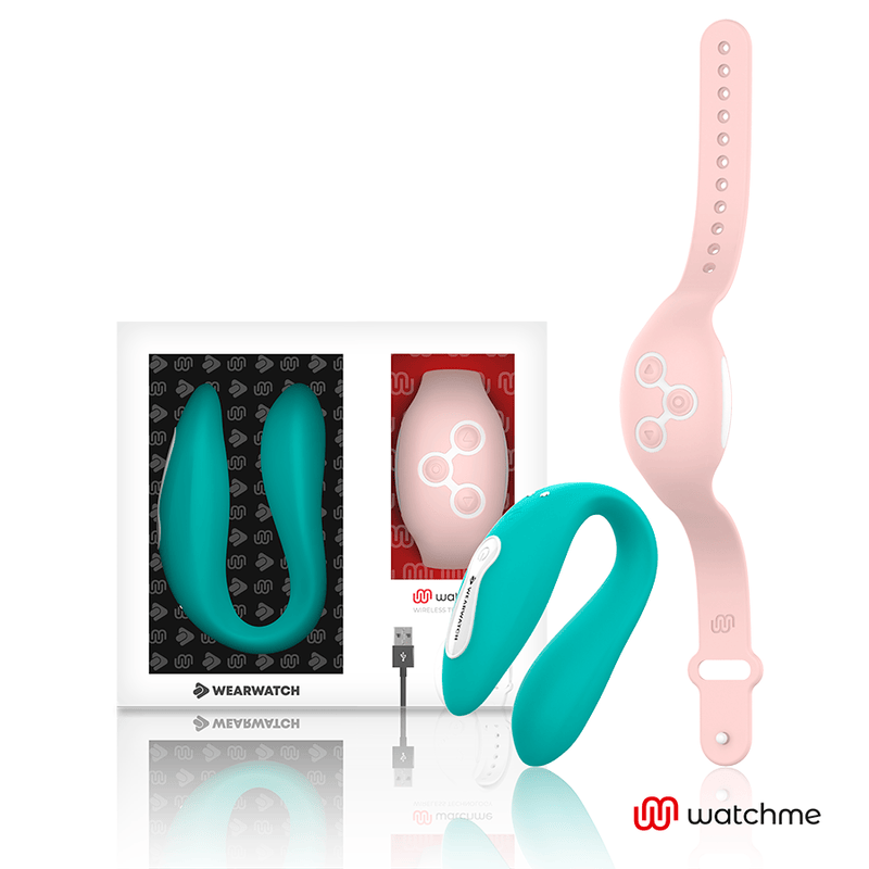 Vibrator Watchme Dual Aquamarin/Rosa