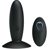 Analplug wiederaufladbar mit Vibration und Fernbedienung Schwarz