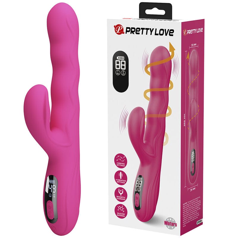 Vibrator Winters Rabbit multifunktional mit LED-Anzeige Rosa