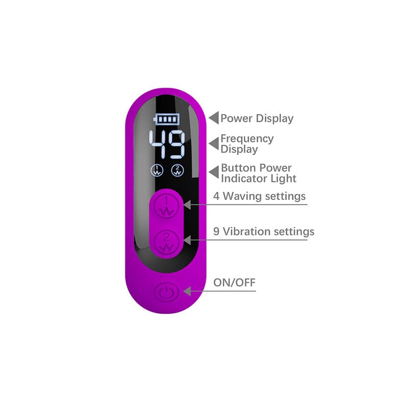Vibrator Yalanda Rabbit oszillierend mit LED-Anzeige Lila – Ansicht 9