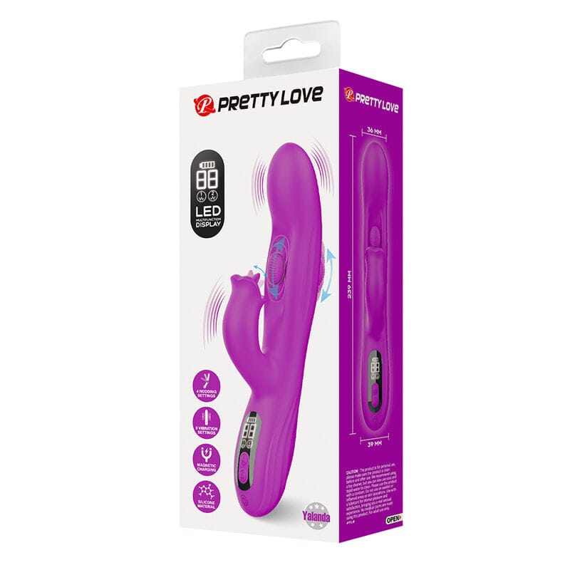 Vibrator Yalanda Rabbit oszillierend mit LED-Anzeige Lila – Ansicht 11