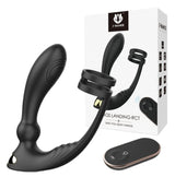 Vibrierender Prostata-Plug und Kings Landing Ring 13 x 3.3cm