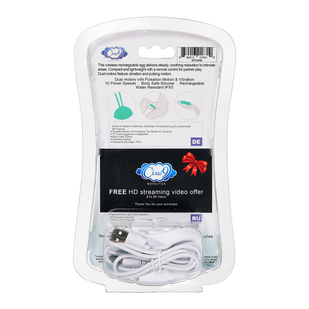 Vibro-Ei mit Fernbedienung und Pulsfunktion Türkis 3,3 cm – Ansicht 3