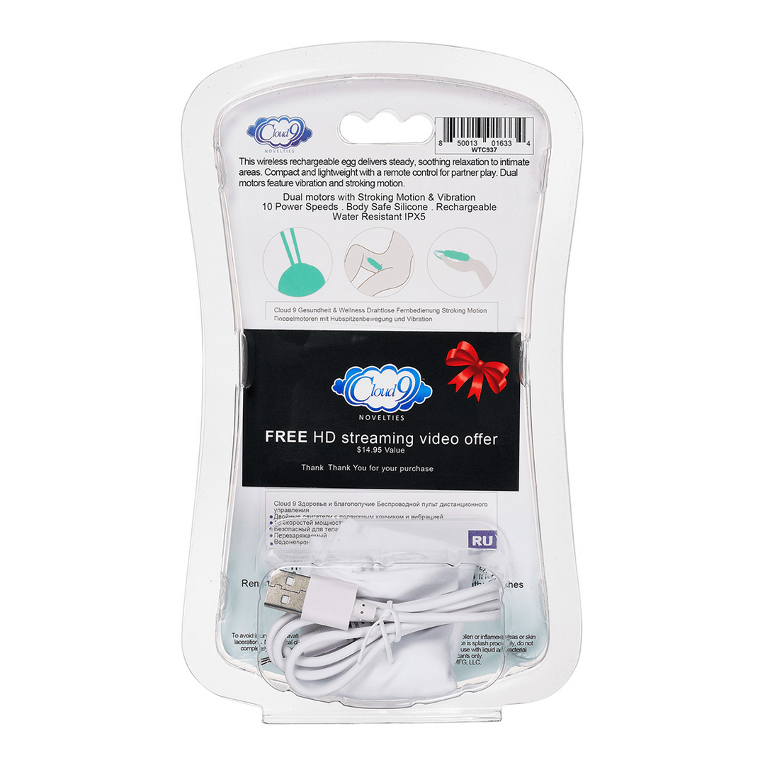 Vibro-Ei mit Fernbedienung und Streichelfunktion Türkis 3,2 cm – Ansicht 3