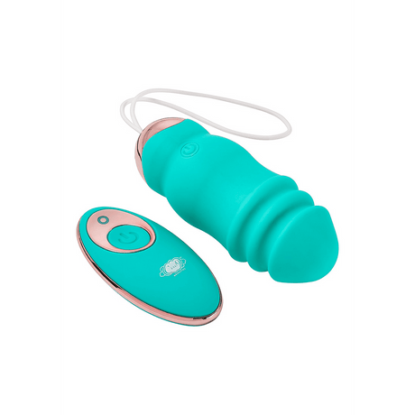 Vibro-Ei mit Fernbedienung und Streichelfunktion Teal 3,2 cm
