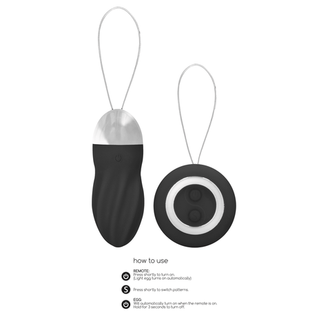 Vibro-Ei Simplicity George mit Fernbedienung Schwarz 9 cm – Ansicht 3