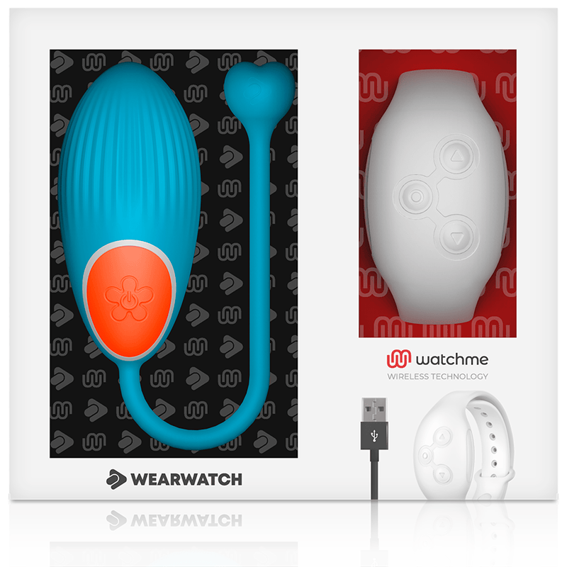 Vibro-Ei Watchme mit Fernbedienung Blau/Weiß – Ansicht 5