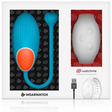 Vibro-Ei Watchme mit Fernbedienung Blau/Weiß