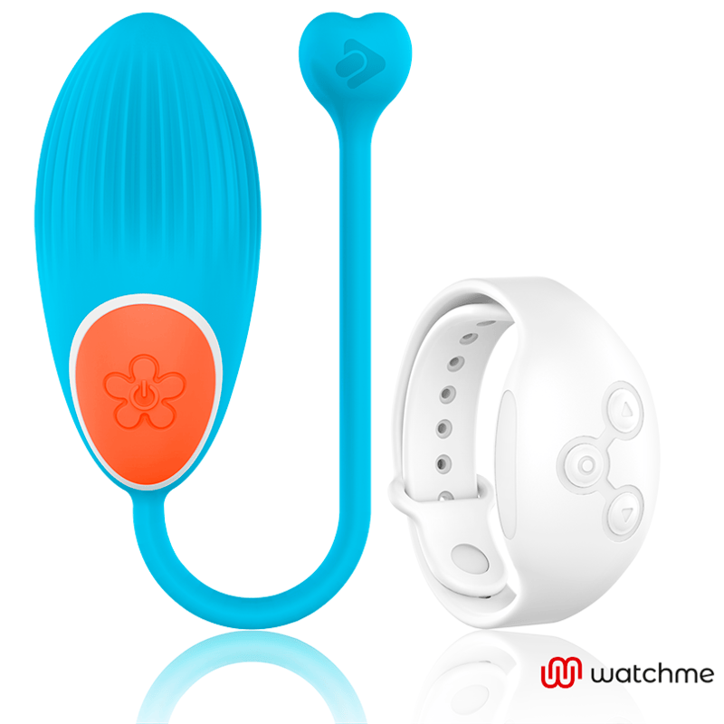 Vibro-Ei Watchme mit Fernbedienung Blau/Weiß – Ansicht 2