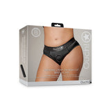 Strap-on-Slip Ouch hochgeschnitten mit O-Ring und Bullet Schwarz – Ansicht 9