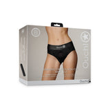 Strap-on-Slip Ouch hochgeschnitten mit O-Ring und Bullet Schwarz – Ansicht 16