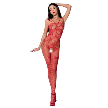 Woman Bodystocking Rot Einheitsgröße Modell 5