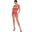 Woman Roter Bodystocking Einheitsgröße Modell 28