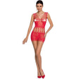 Woman Roter Bodystocking Einheitsgröße Modell 29
