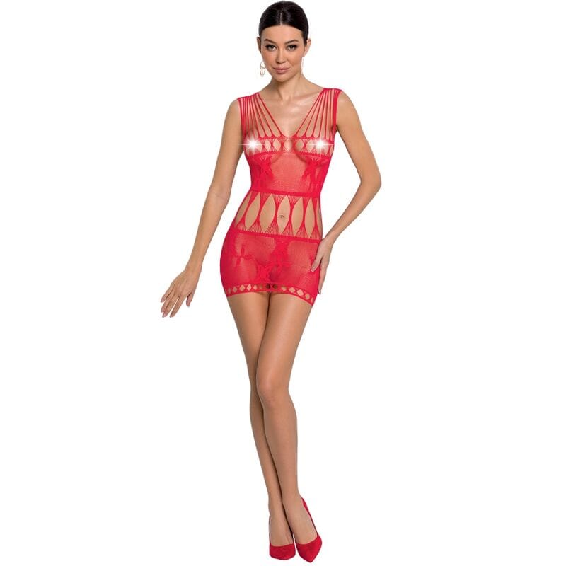 Woman Roter Bodystocking Einheitsgröße Modell 29