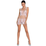 Woman Weißer Bodystocking Einheitsgröße Modell 25
