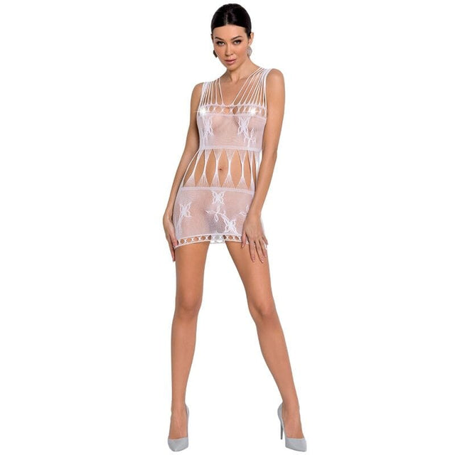 Woman Weißer Bodystocking Einheitsgröße Modell 25