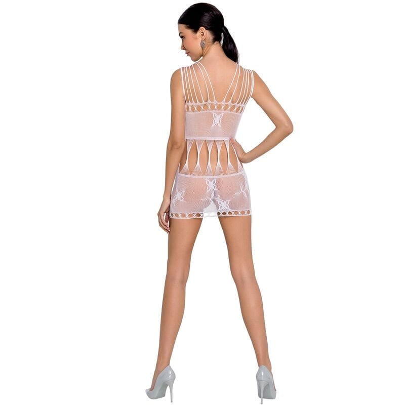 Woman Weißer Bodystocking Einheitsgröße Modell 25 – Ansicht 2