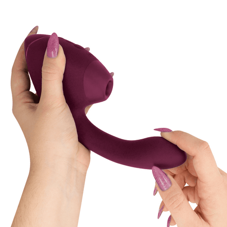 Auflegevibrator Duo Next Doppelter Klitoris- & g-Punkt-Stimulator Dunkles Rosa 56 x 19,5 cm.3