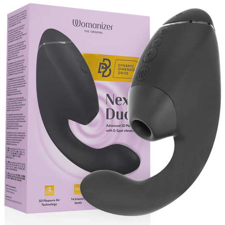 Auflegevibrator Duo Next Doppelter Klitoris- & g-Punkt-Stimulator Schwarz 56 x 19,5 cm