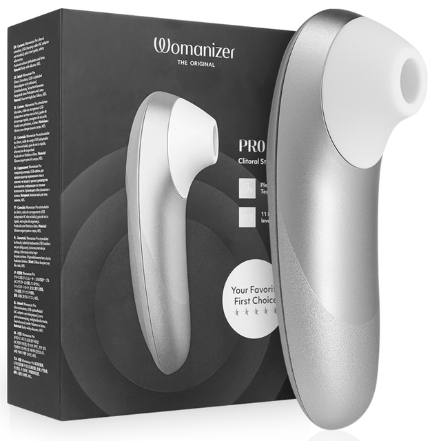 Womanizer - Pro Vibrant Klitoralstimulator Silbergrau