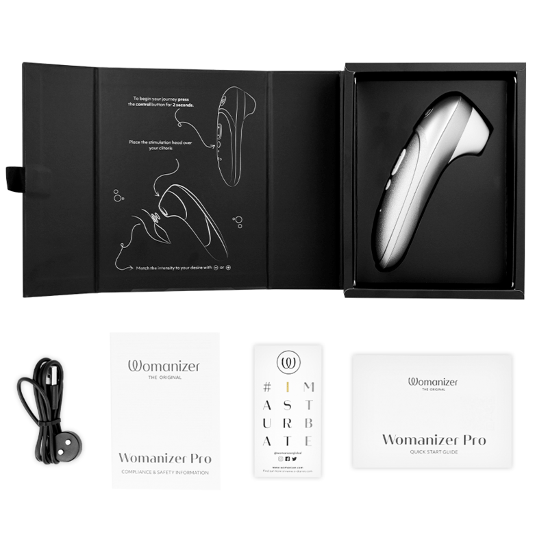 Womanizer - Pro Vibrant Klitoralstimulator Silbergrau