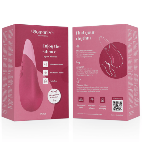 Womanizer - Vibe Lay-On Silent Vibrator Dusky Pink