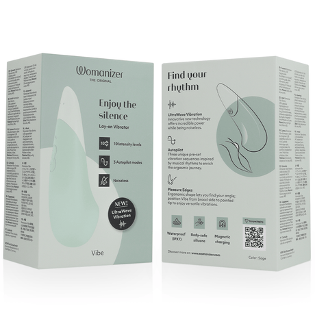 Womanizer - Vibe Lay-On Silent Vibrator Sage