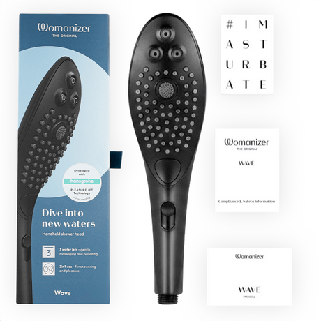 Auflegevibrator Wave Klitoralstimulierender Duschkopf Schwarz.5