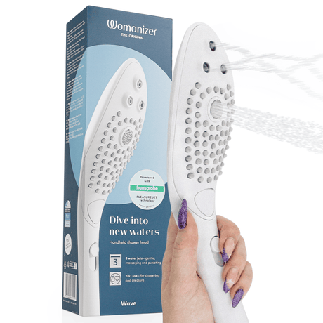 Auflegevibrator Wave Klitoralstimulierender Duschkopf Weiss Weiß