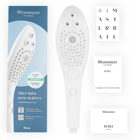 Auflegevibrator Wave Klitoralstimulierender Duschkopf Weiss Weiß.5