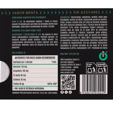 Wug Diet – Zuckerfreie, Funktionelle Minze – Kaufsäulchen, 8 Stück