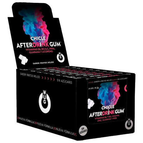 Wug Gum - After Drink Kater Nach dem Alkoholkonsum | Display 12 x 8 Einheiten