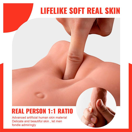 Xise - Bertlett Dildo Ass Realistischer Dildo und Anus-Masturbator Frontposition mit Stossfunktion 18 cm