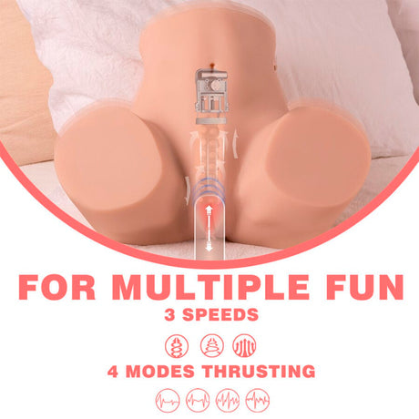 Xise - Danae Stossender Realistischer Vagina-Mastubador mit Vibration in Mehreren Positionen
