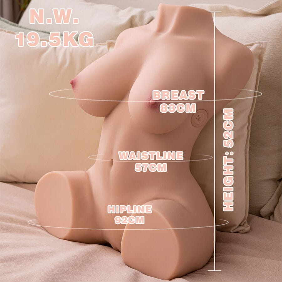 Liebespuppe Dania Realistischer Vibrierender Weiblicher Torso mit Stossfähigkeiten 52 cm.11