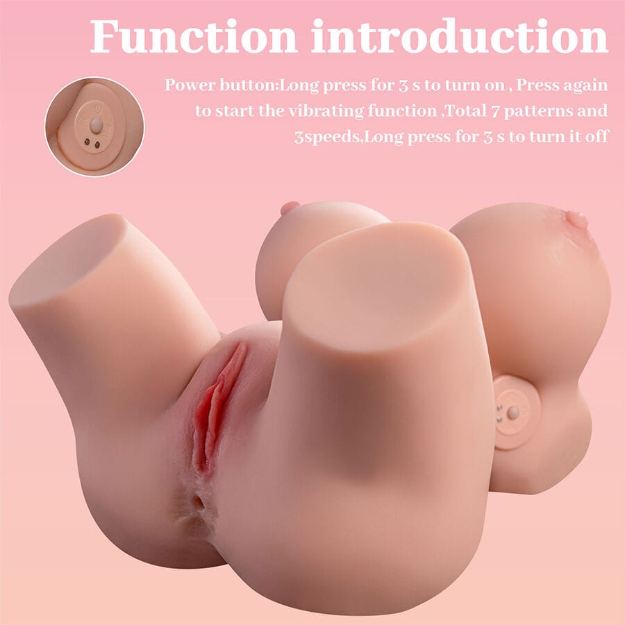 Liebespuppe Frieda Realistischer Weiblicher Torso mit Vibration 36 cm.10