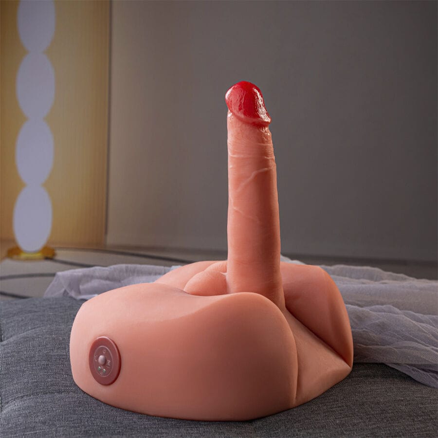 Realistischer Vibrator Honey Realistischer DildMasturbator mit Vibration Transparent 19 x.9