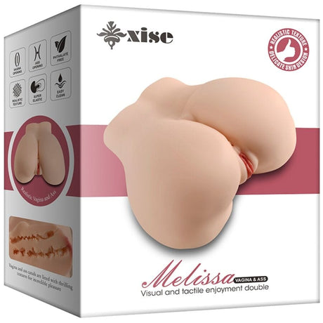Xise - Melissa Realistischer Mehrfachpositionierter Vagina- und Anus-Masturbator
