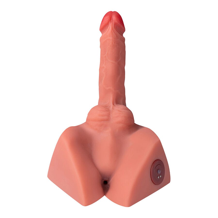 Realistischer Vibrator Michael und Anusmasturbator mit Stossfunktion 20 x 19 cm