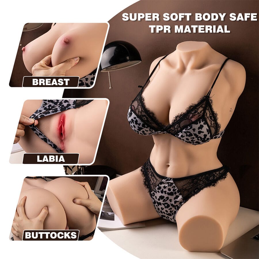 Liebespuppe Muriel Realistischer Weiblicher Torso mit Stoßfunktion 55 cm.6
