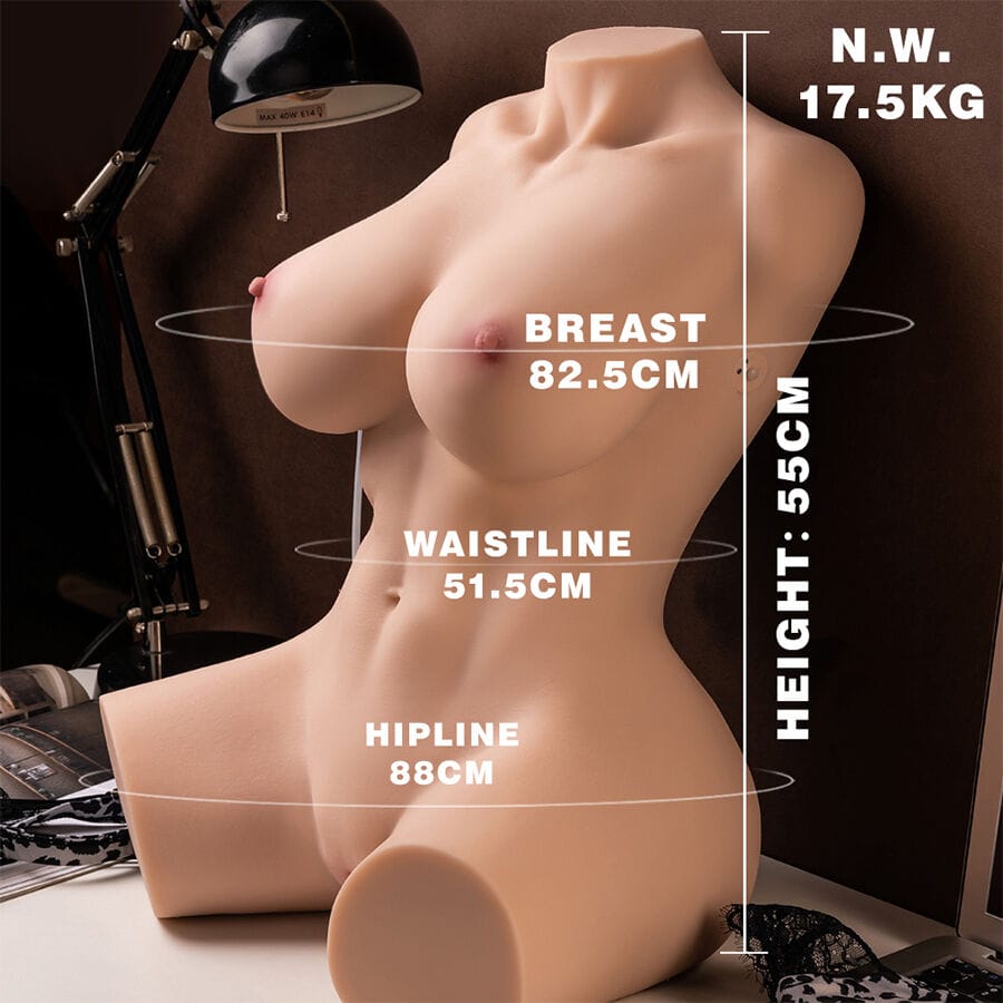 Liebespuppe Muriel Realistischer Weiblicher Torso mit Stoßfunktion 55 cm.2