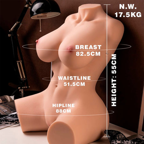 Liebespuppe Muriel Realistischer Weiblicher Torso mit Stoßfunktion 55 cm.2