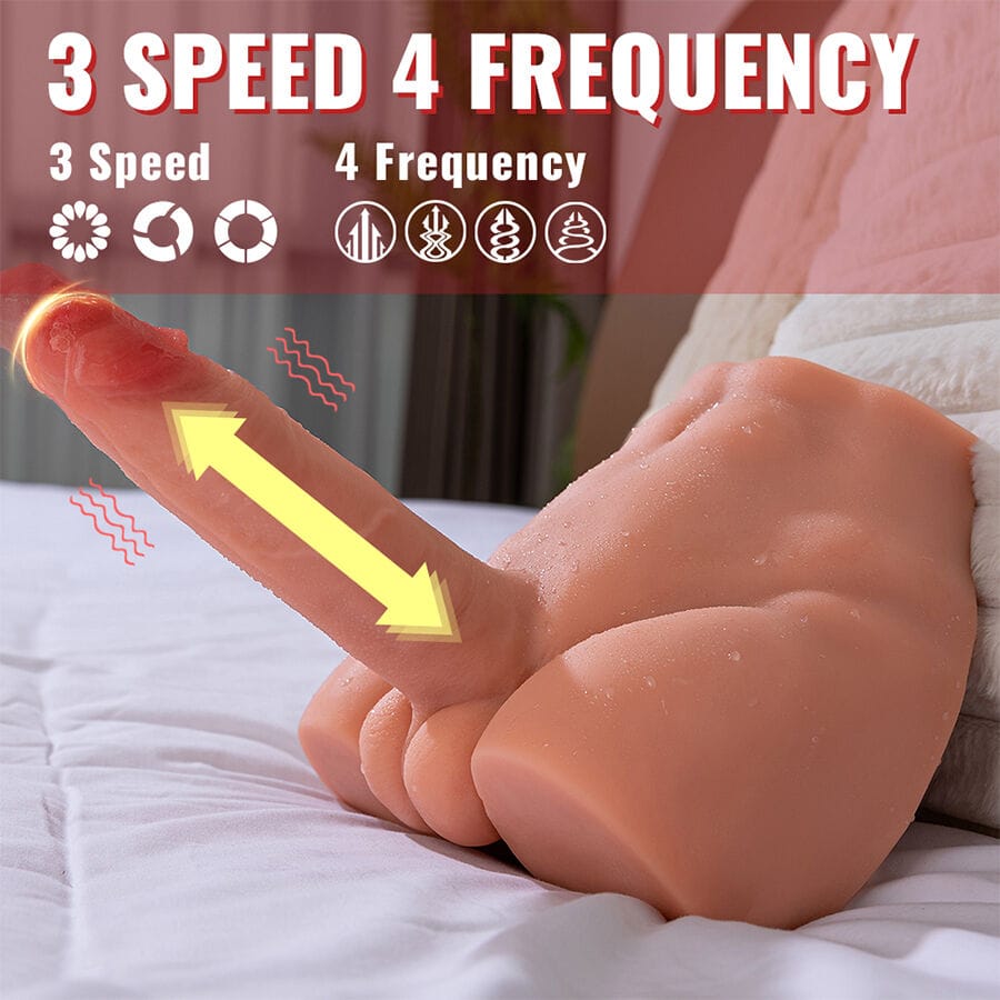 Realistischer Vibrator Realistischer DildMasturbator mit Frontposition und Stossfunktion.10