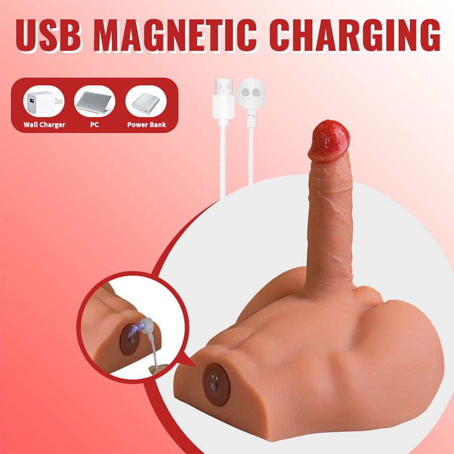 Realistischer Vibrator Realistischer DildMasturbator mit Frontposition und Stossfunktion.7