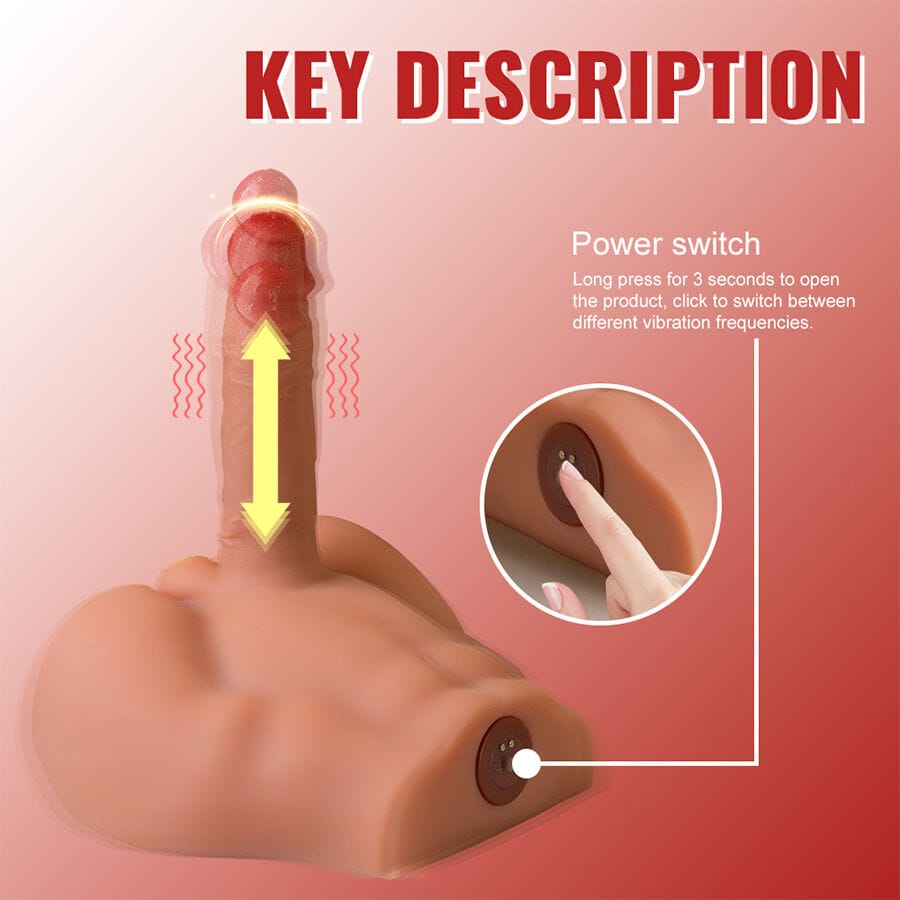 Realistischer Vibrator Realistischer DildMasturbator mit Frontposition und Stossfunktion.9